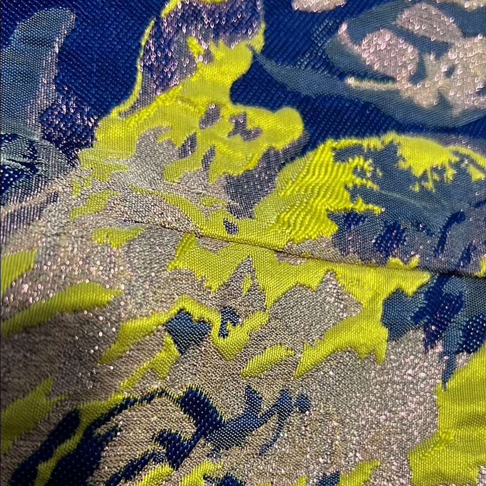 Laundry By Shelli Segal Royal Blue, Yellow and Pink Sheath Mini Dress - Size 10 - Picture 11 of 11